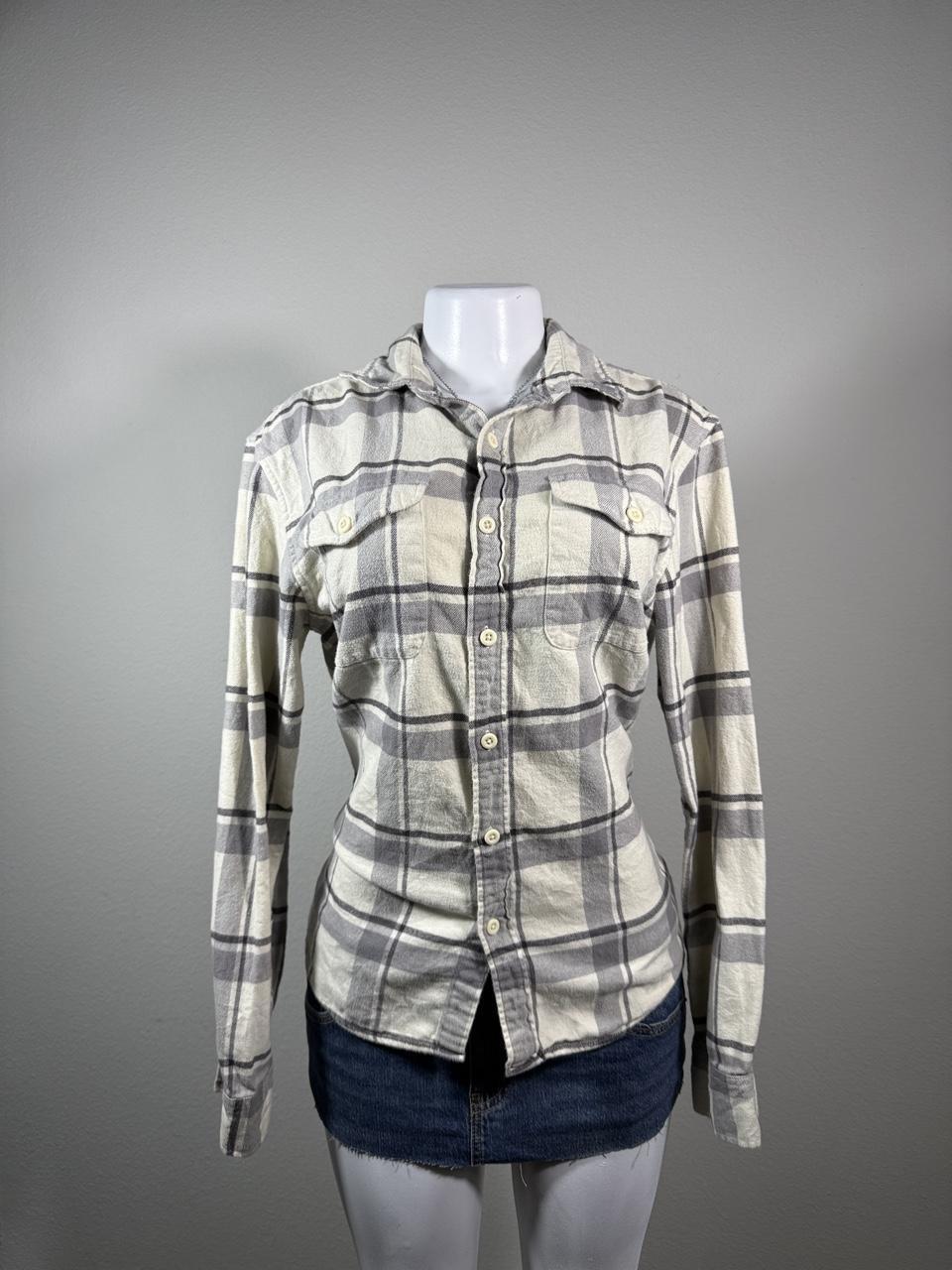 American Eagle Super Soft Plaid Flannel Button Up Shirt