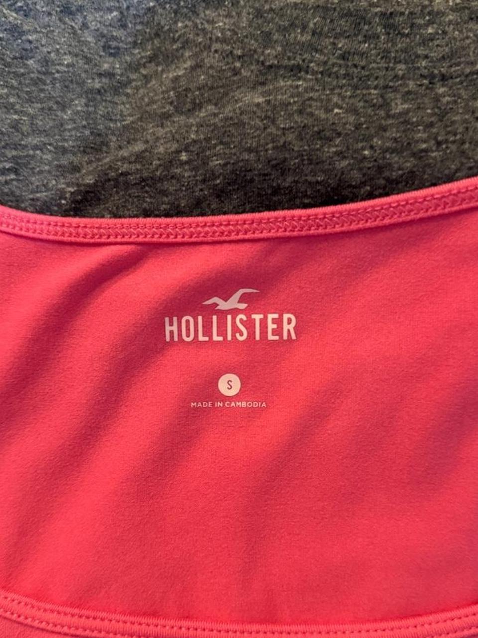 💖 Hollister Bright Pink Square Neck Baby Tee 💖