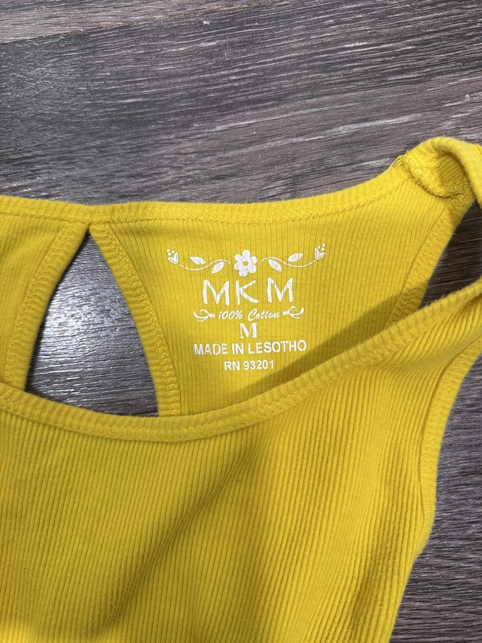 MKM Yellow Ribbed Tank Top