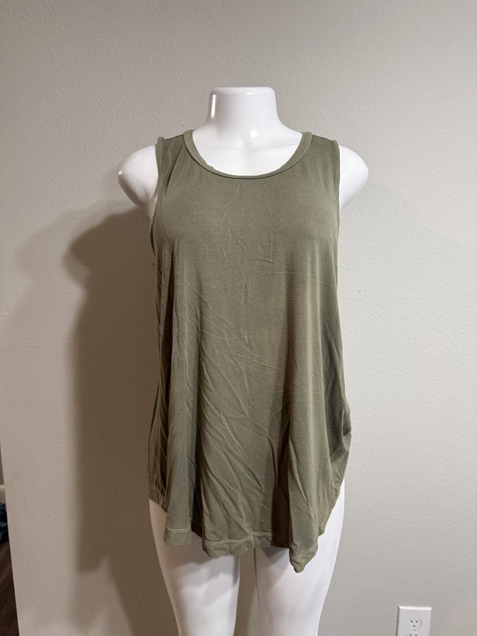 American Eagle Women's Green and Khaki Vests-tanks-cami