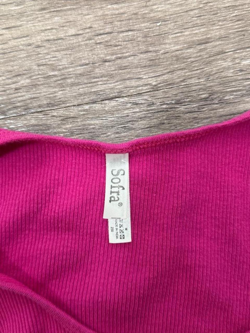 Y2K Sofia Hot Pink Rhinestone Graphic Ribbed Tank Top