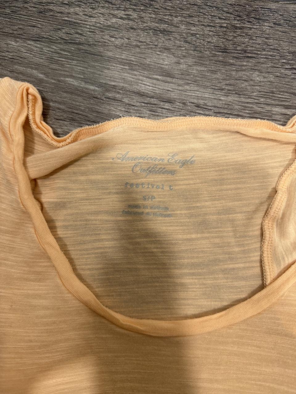 🧡 Vintage American Eagle Outfitters Peach Ruffle Sleeve Top 🧡
