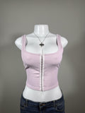 🤍 Abercrombie & Fitch Ribbed Hook Front Crop Tank 🤍