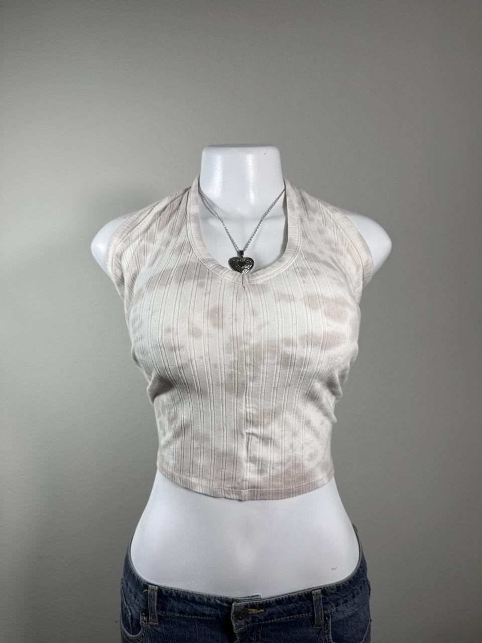 🤍 Y2K American Eagle Ribbed Tie Dye Halter Tank 🤍