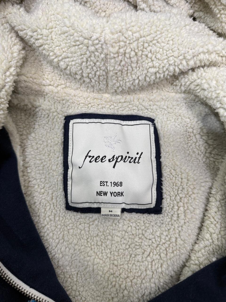 Y2K Free Spirit Sherpa Lined Zip Up Hoodie