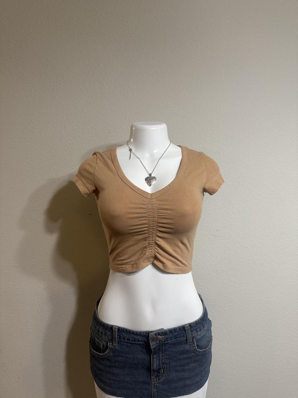 🤎 American Eagle Ruched Baby Tee Crop Top 🤎