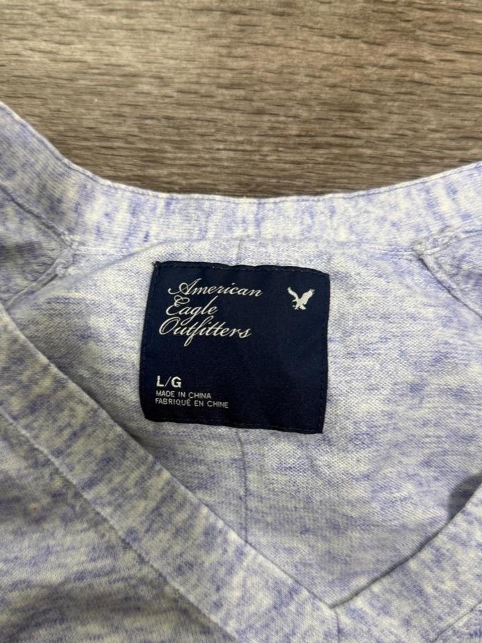 Vintage American Eagle Lavender Space Dye V-Neck Sweater