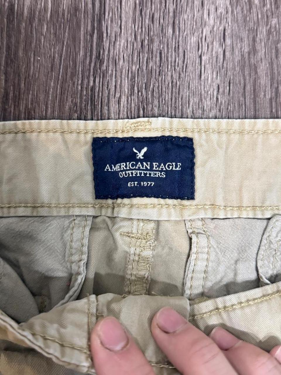 American Eagle Men's Tan and Cream Trousers