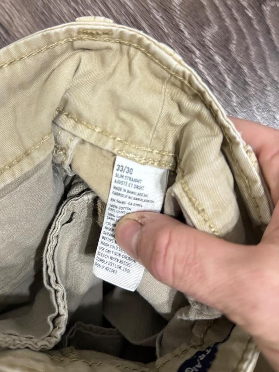American Eagle Men's Tan and Cream Trousers