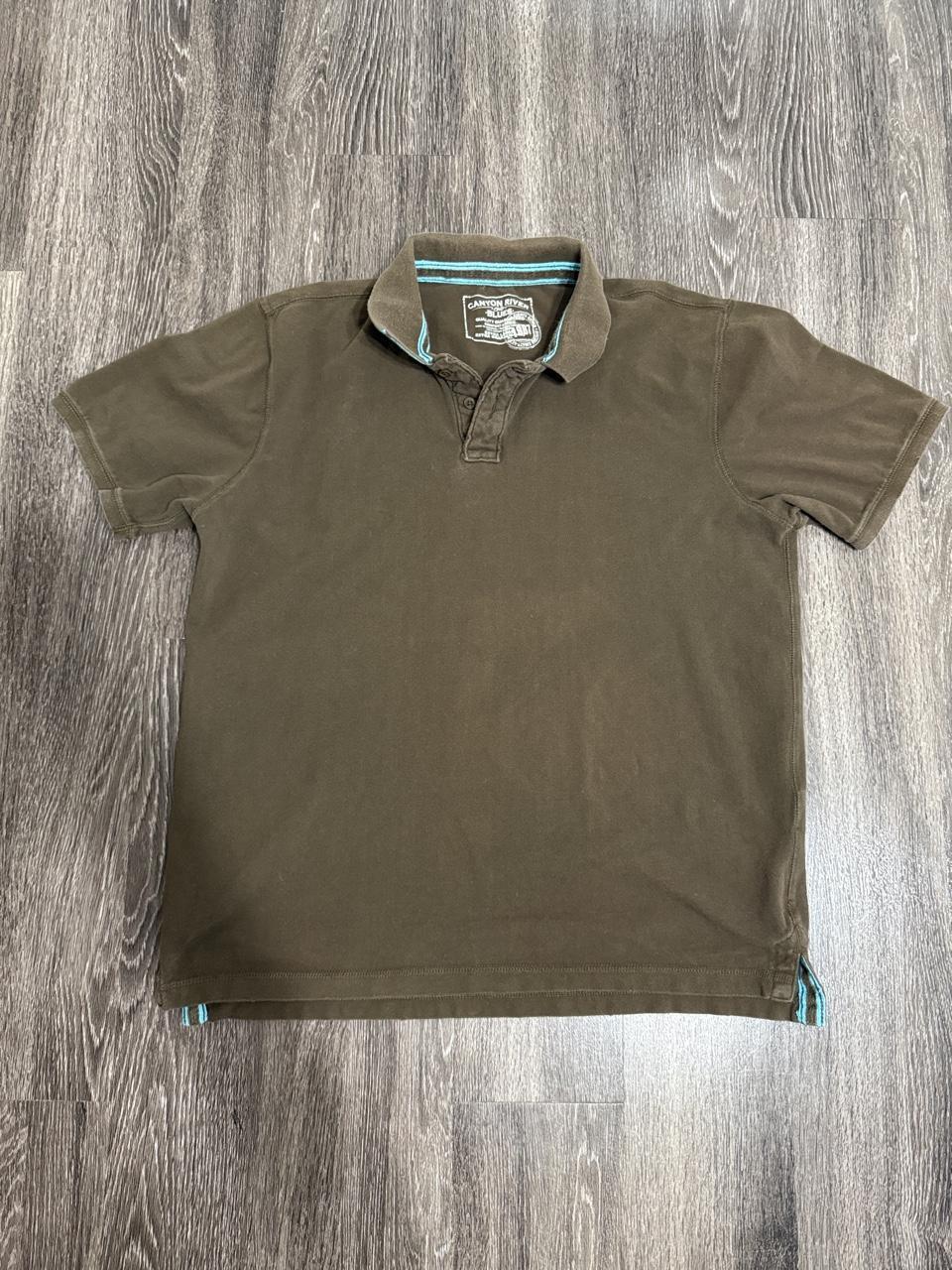 Canyon River Blues Men's Brown and Green Polo-shirt