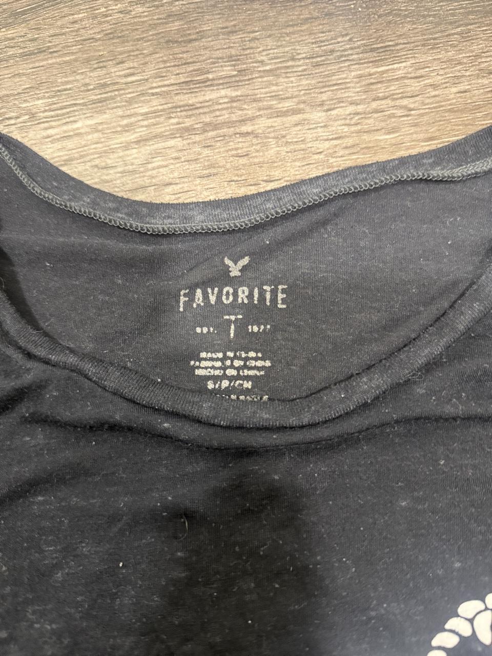 American Eagle Black Nautical Graphic Tee