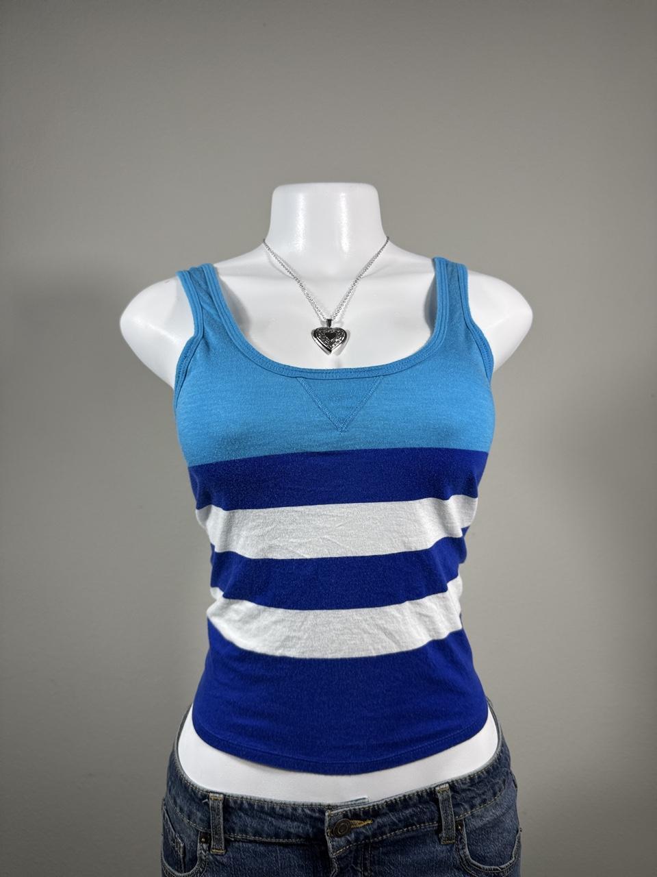 💙 Vintage Hollister Blue Striped Tank Top 💙