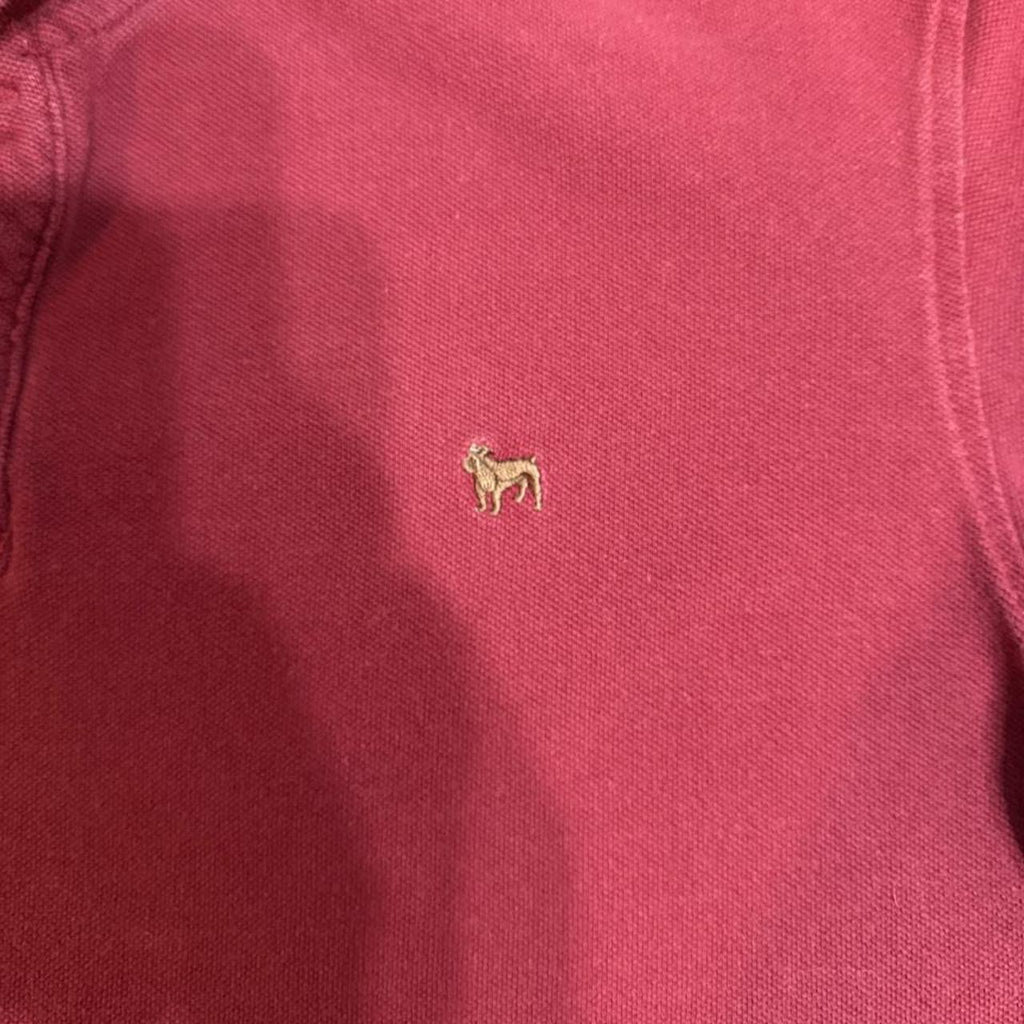 Aeropostale Men's Red and Burgundy Polo-shirt