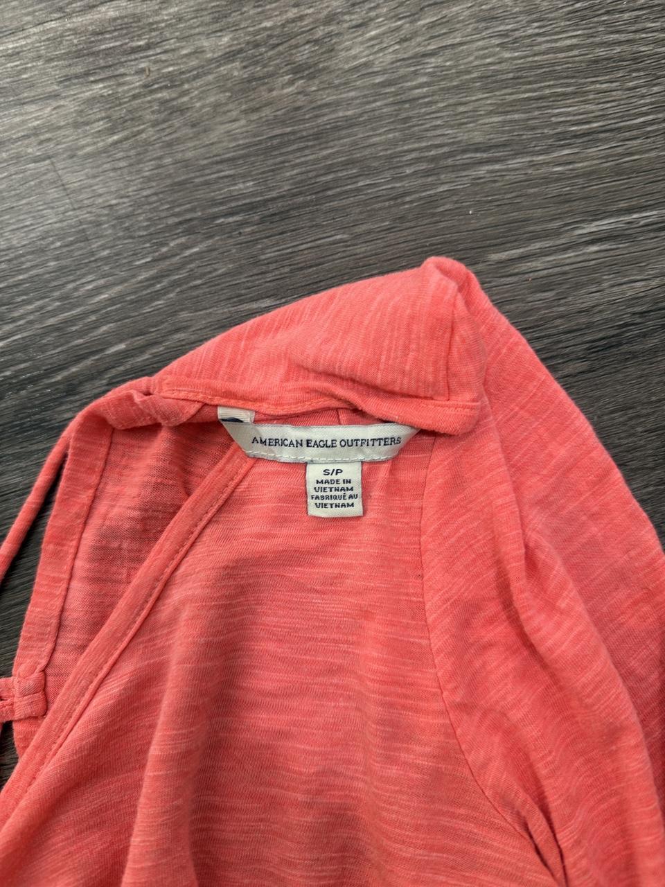 🤍 Vintage Y2K American Eagle Coral Open Back Long Sleeve Top 🤍