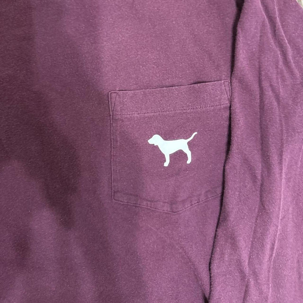 Victoria's Secret Women's Burgundy and Purple Shirt
