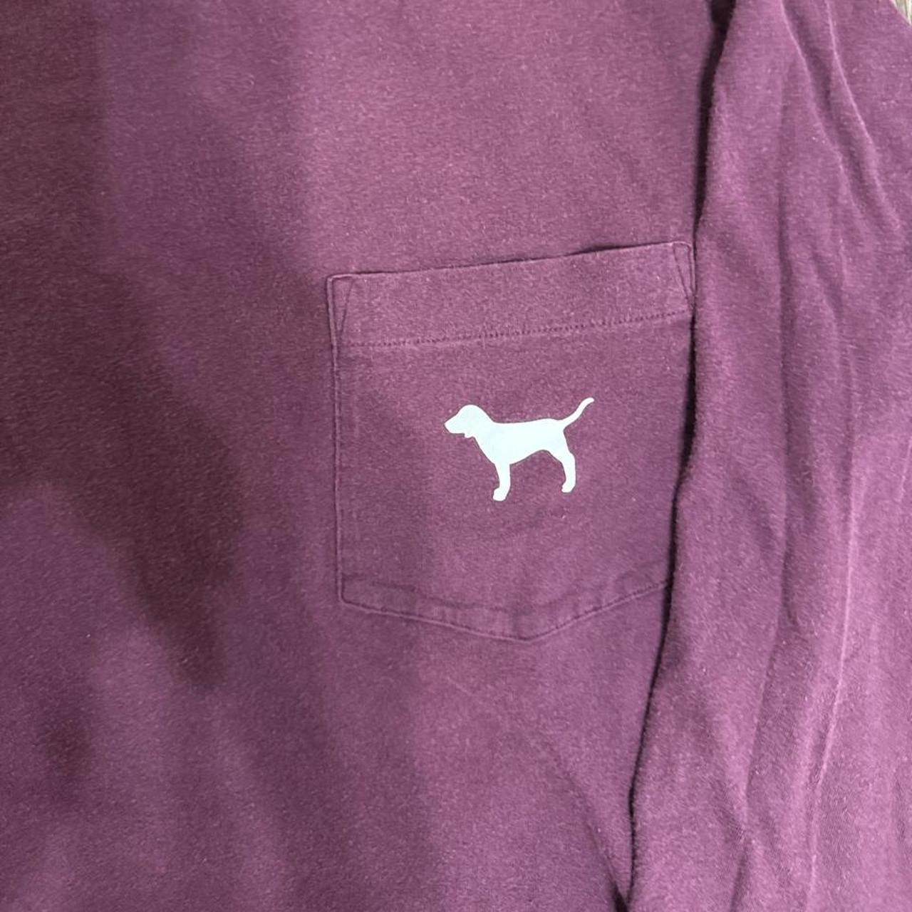 Victoria's Secret Women's Burgundy and Purple Shirt