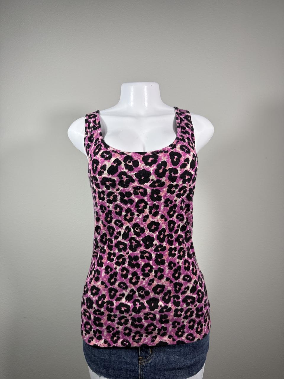 Y2K Pink Leopard Print Tank Top