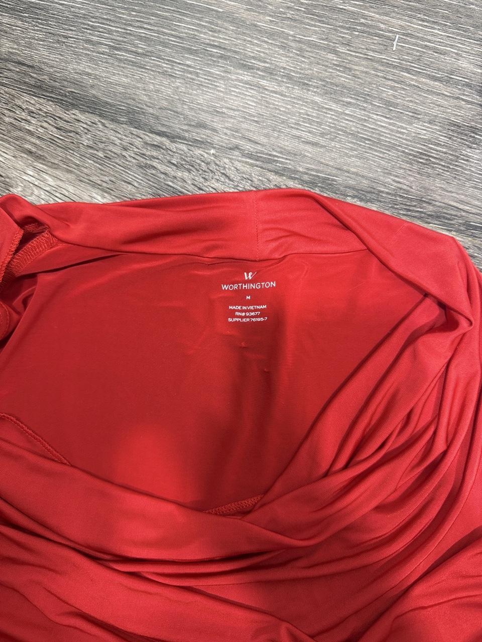 Worthington Ruched Drape Neck Top