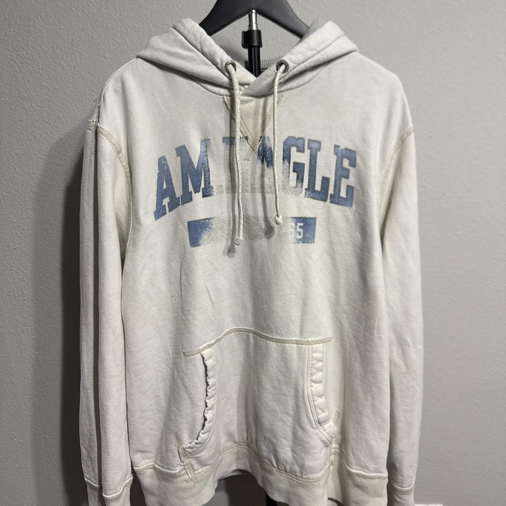 American Eagle Outfitters Men's White and Cream Hoody