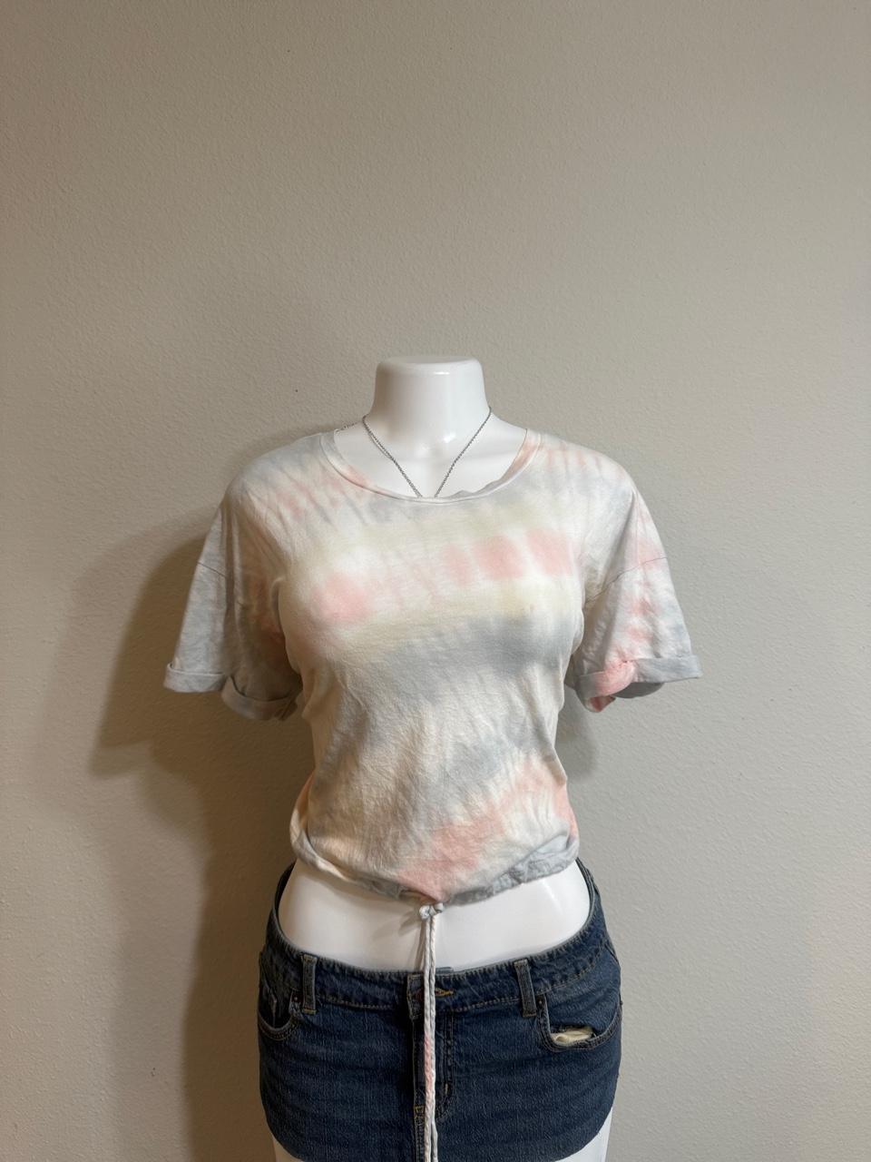 💖 Y2K American Eagle Tie-Dye Drawstring Tee 💖