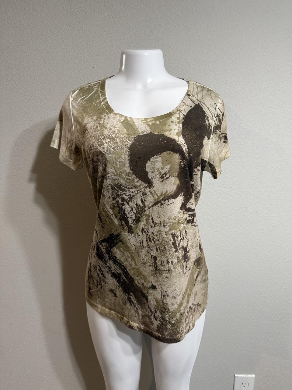 Mudd Clothing Women's Green and Multi Tshirt