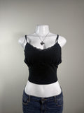 Y2K Hollister Black Lace Trim Cami Tank Top