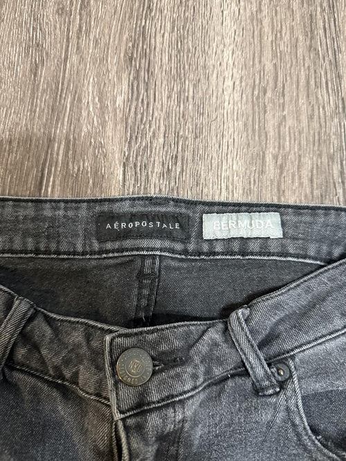 Aeropostale Women's Black and Grey Shorts