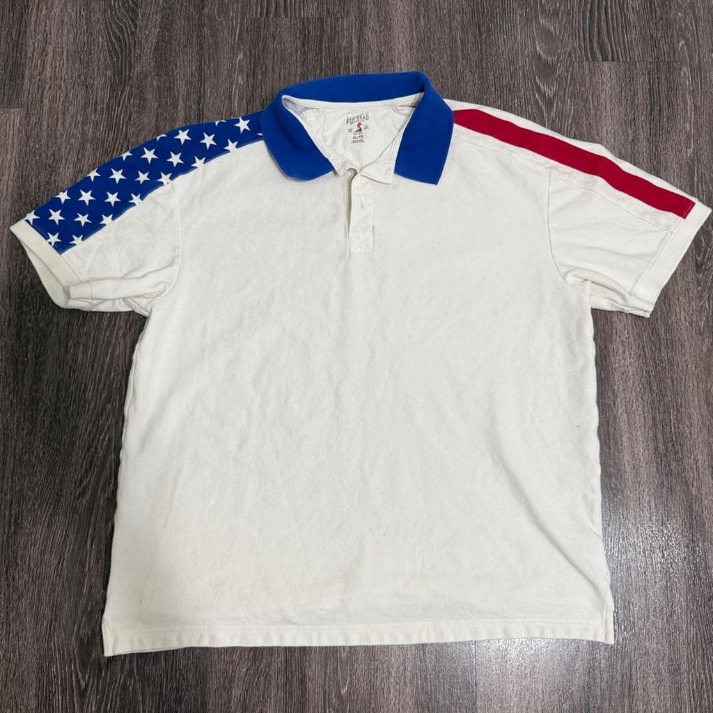 Redhead Clothing Men's White and Multi Polo-shirt
