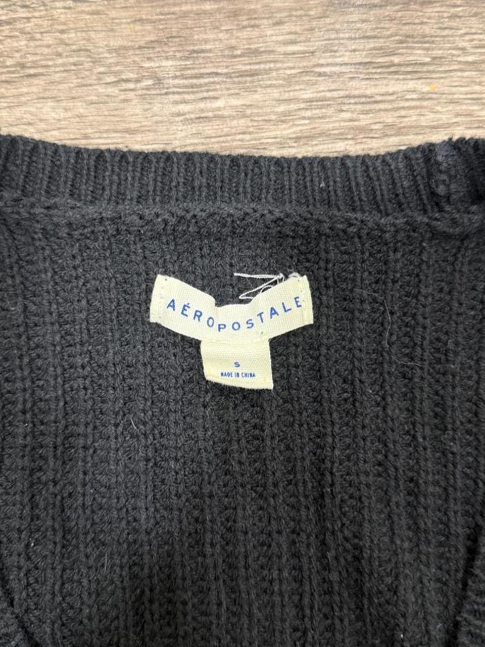 🖤 Aéropostale Black Lace-Up Knit Cardigan 🖤