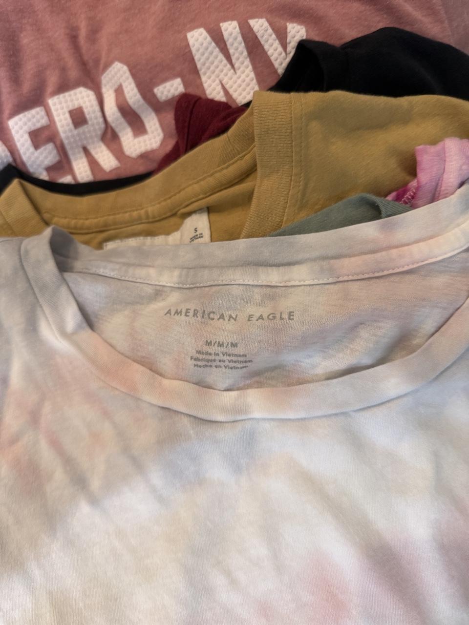 💖 Y2K American Eagle Tie-Dye Drawstring Tee 💖