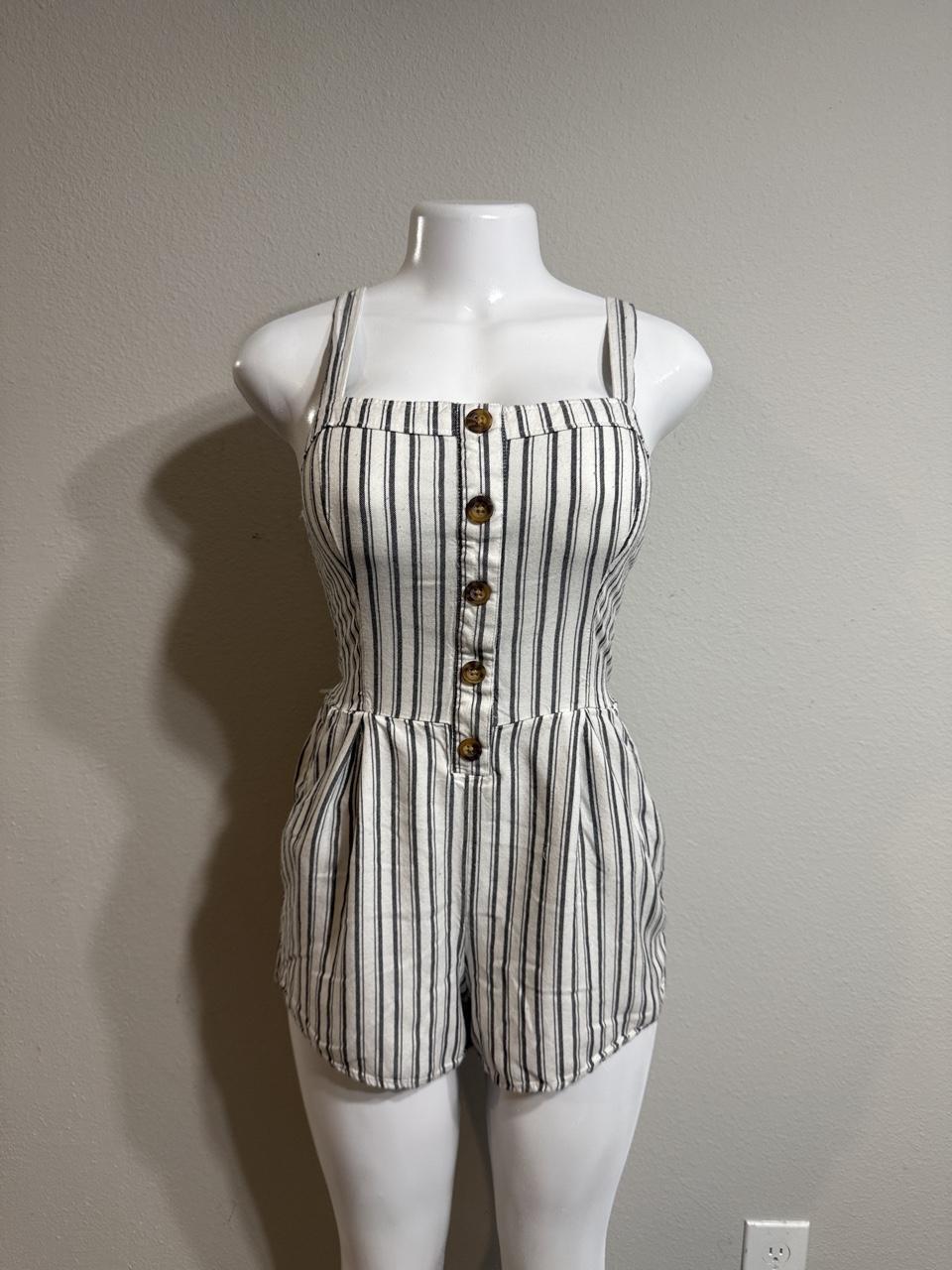 Hollister Co. Women's White and Multi Playsuit-romper