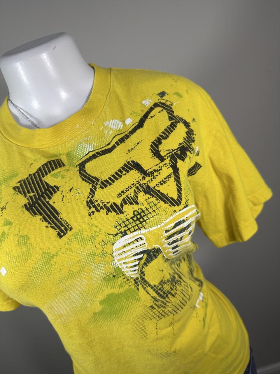Vintage Fox Racing Yellow Graphic Moto T-Shirt