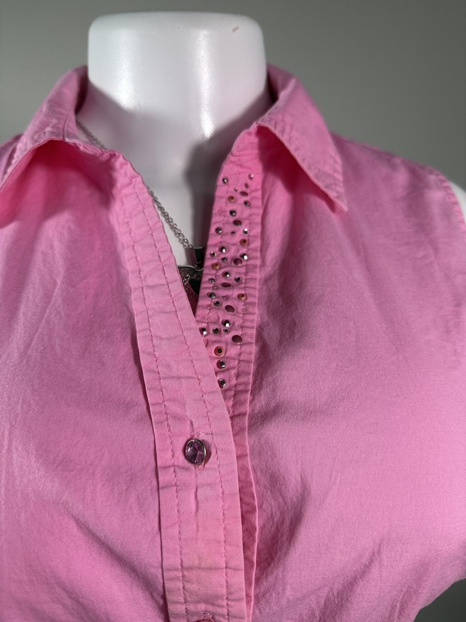 IZOD Sleeveless Button Front Top