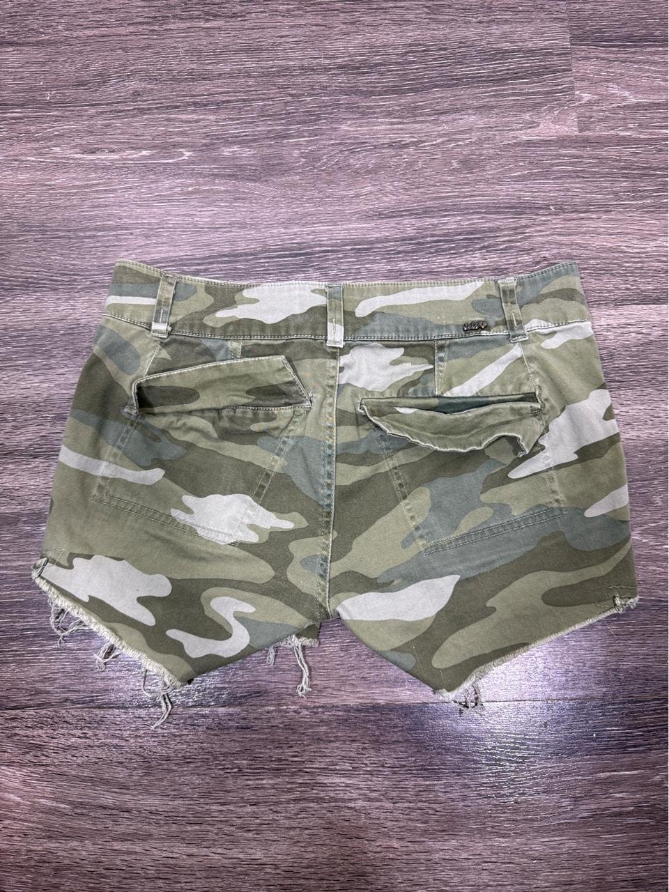 Vintage Y2K Jolt Camo Cargo Mini Shorts Womens Medium Army Grunge Streetwear