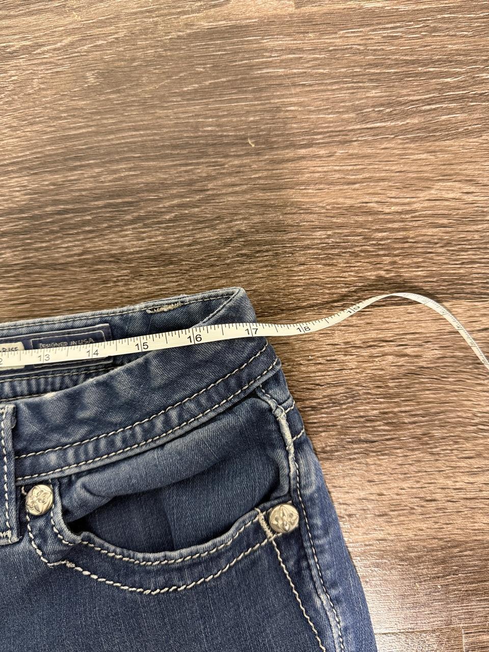 Miss Me Y2K Mid Rise Easy Skinny Embellished Pocket Jeans