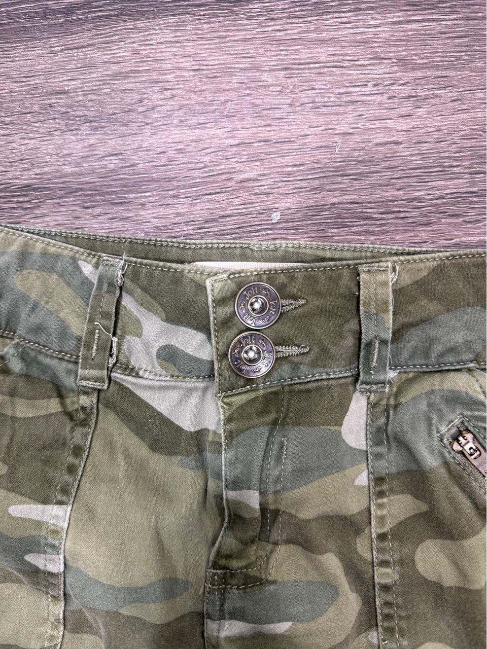 Vintage Y2K Jolt Camo Cargo Mini Shorts Womens Medium Army Grunge Streetwear