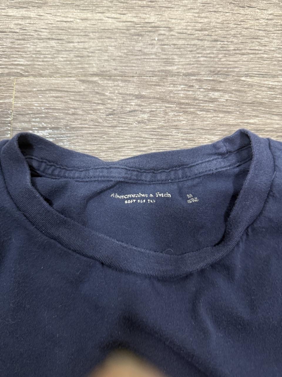 🤍 Abercrombie & Fitch Blue Square Neck Long Sleeve Crop Top 🤍