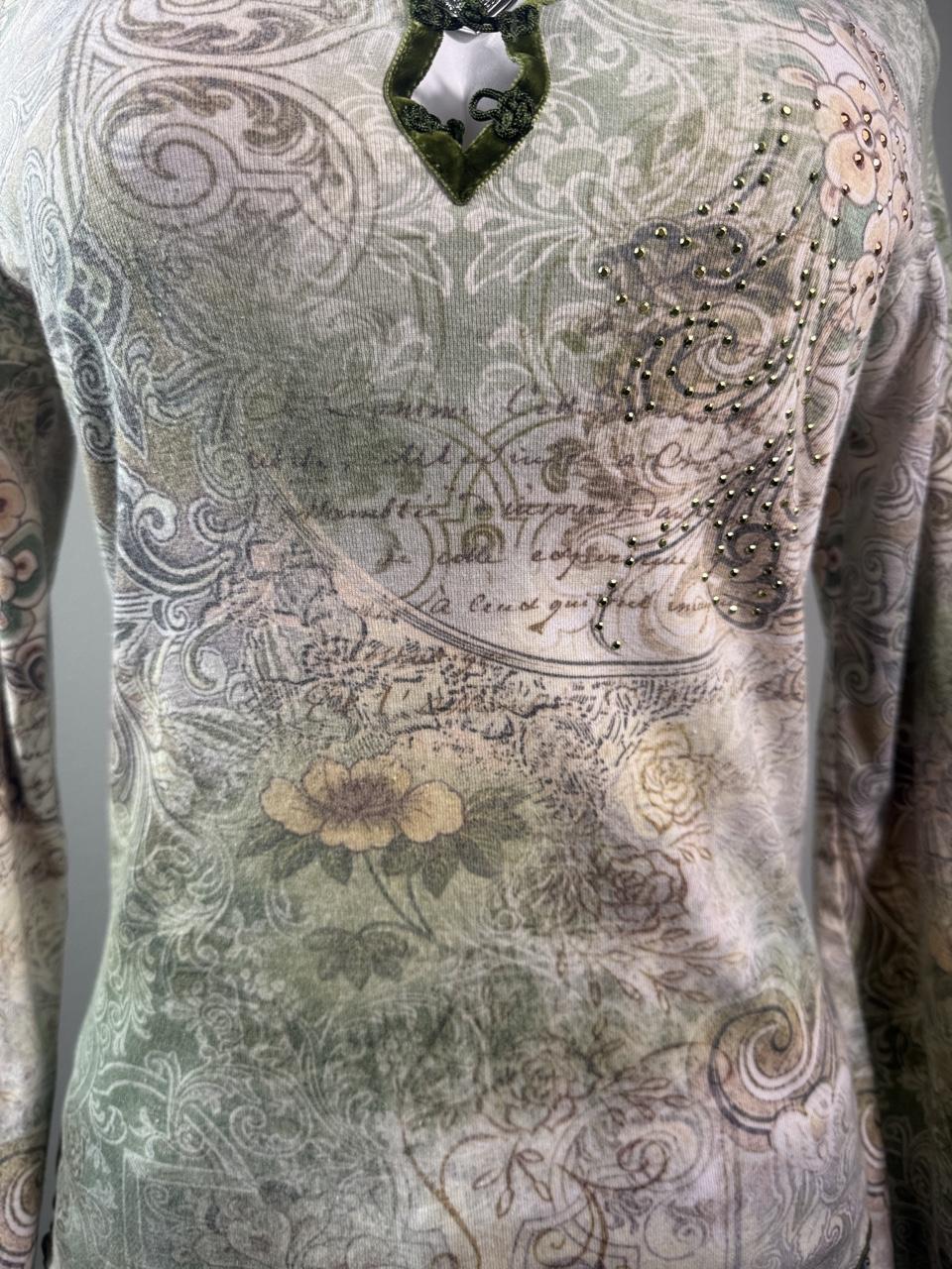 Y2K Fairycore One World Keyhole Long Sleeve Top