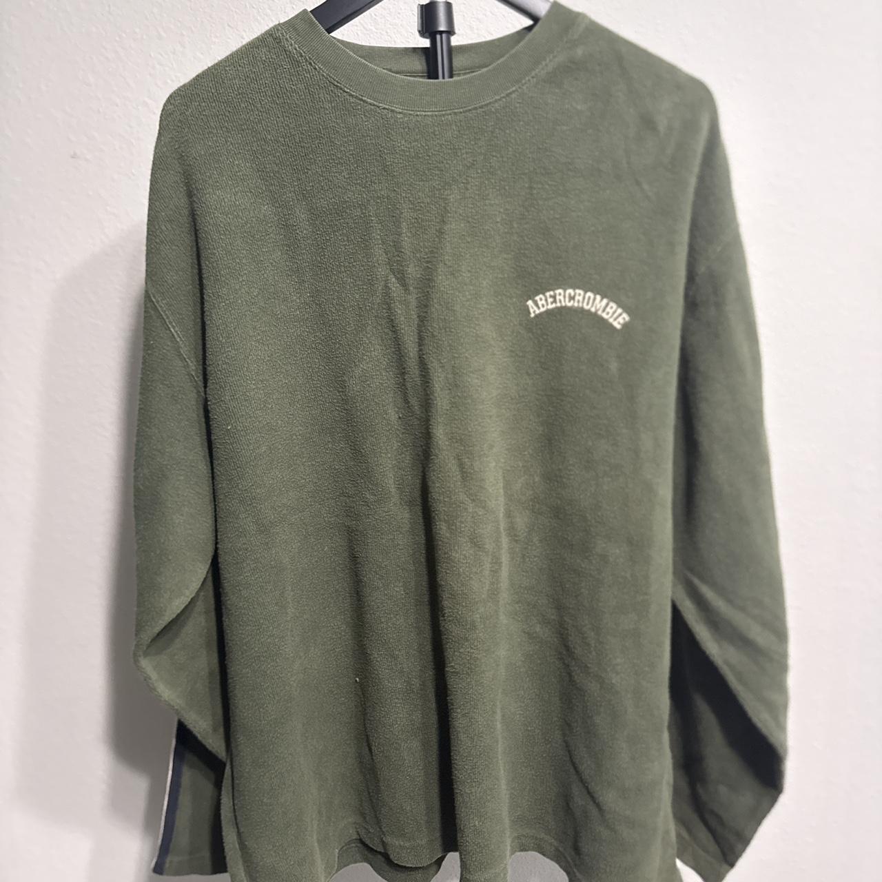 Abercrombie & Fitch Men's Green and Khaki Shirt