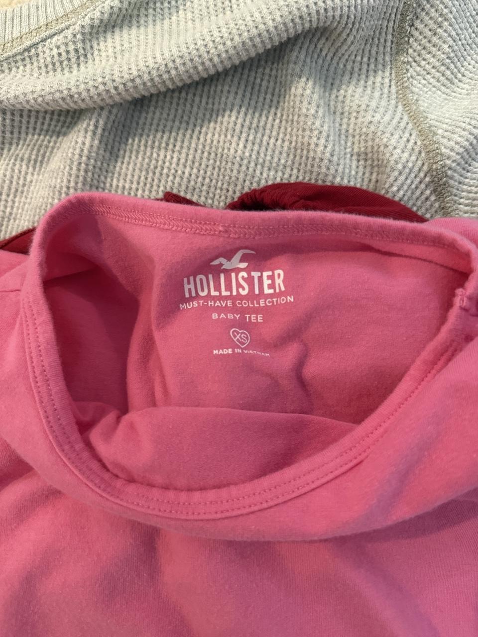 💖 Hollister Pink Ruched Baby Tee 💖
