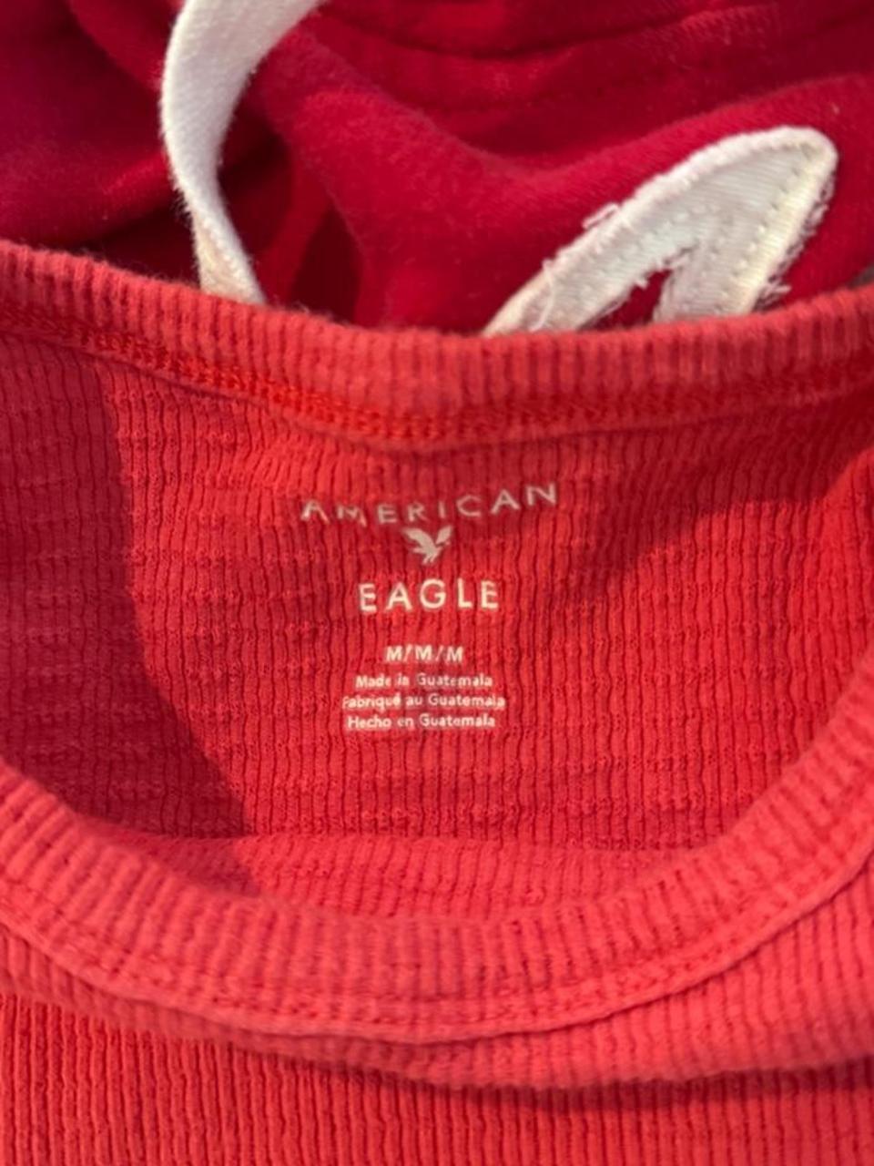 Y2K American Eagle Ribbed Baby Tee
