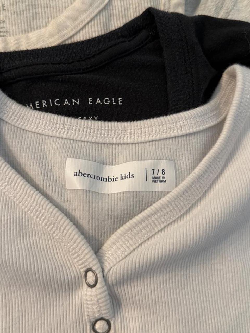 💗 Y2K Abercrombie Kids Ribbed Henley Baby Tee 💗