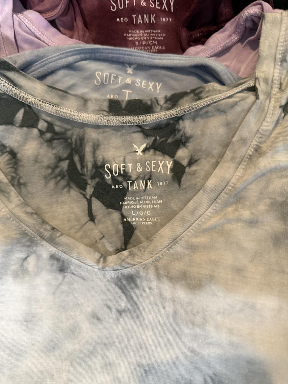 American Eagle Women's Grey and White Vests-tanks-cami