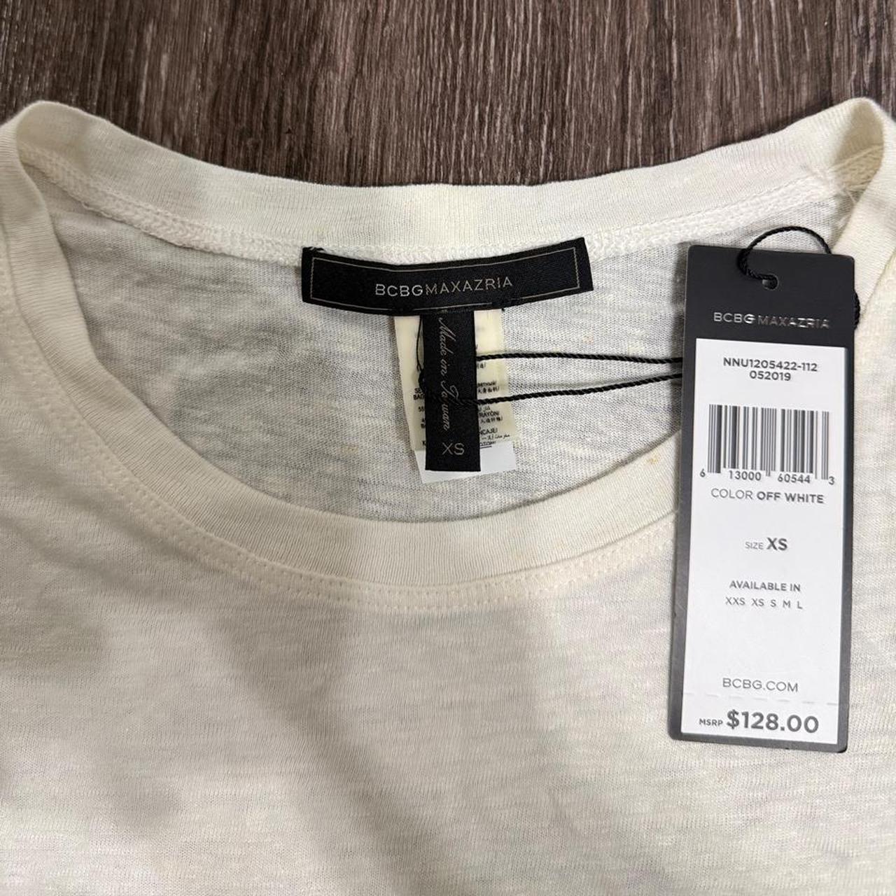 BCBGMAXAZRIA Women's Cream and White Vests-tanks-cami