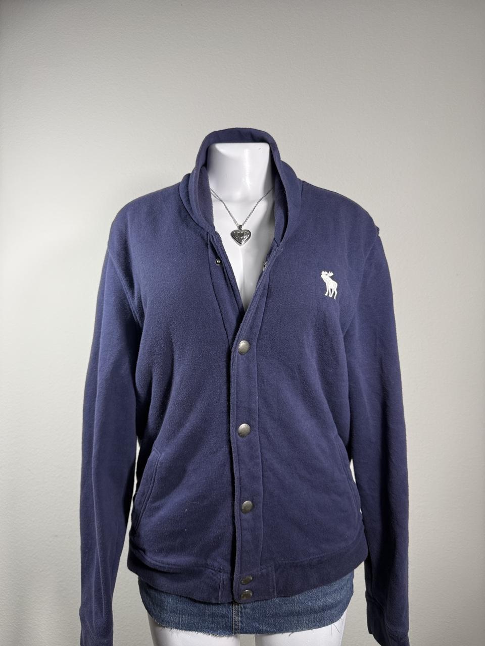 💙 Vintage Abercrombie & Fitch Sherpa Lined Snap Hoodie 💙