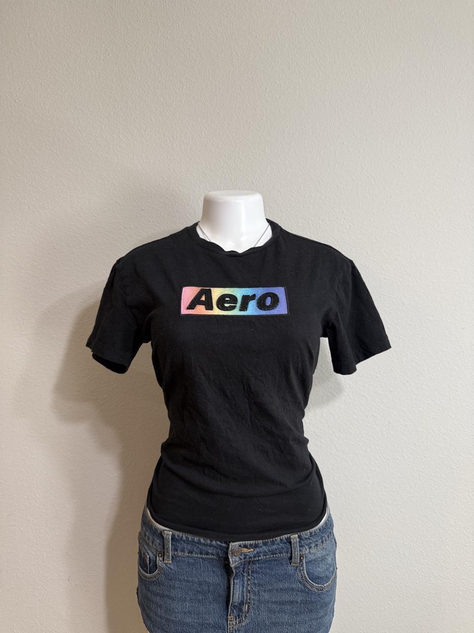 Y2K Aeropostale Rainbow Logo Graphic Tee