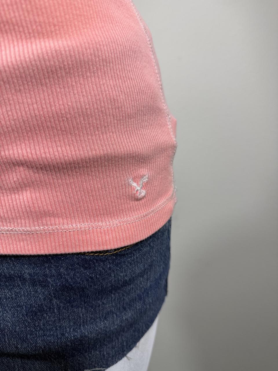 Vintage American Eagle Outfitters Pink Ribbed Tank Top