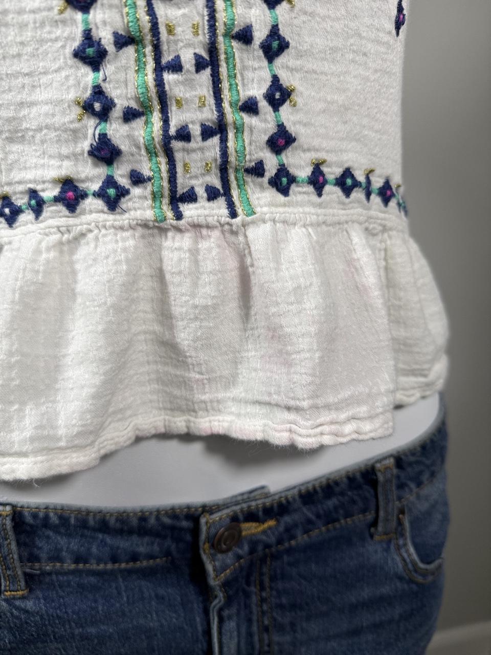 🤍 Vintage Hollister Embroidered Peplum Tank Top 🤍