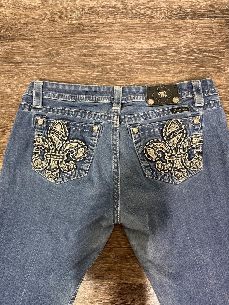 Miss Me Y2K Mid Rise Easy Skinny Embellished Pocket Jeans