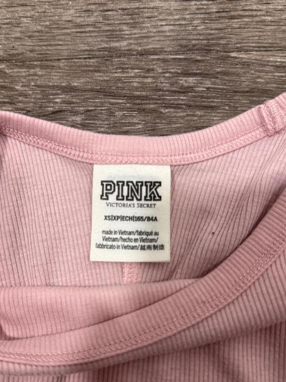 🩷 Vintage Victoria's Secret PINK Light Pink Ribbed Baby Tee 🩷